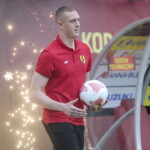 13.07.2022 Kielce. Prezentacja Korony Kielce. Na zdjęciu: Adrian Sandach / Fot. Wiktor Taszłow - Radio Kielce