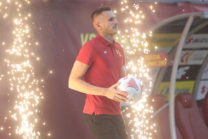 13.07.2022 Kielce. Prezentacja Korony Kielce. Na zdjęciu: Adam Deja / Fot. Wiktor Taszłow - Radio Kielce