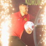 13.07.2022 Kielce. Prezentacja Korony Kielce. Na zdjęciu: Miłosz Trojak / Fot. Wiktor Taszłow - Radio Kielce