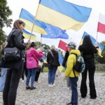 16.07.2022. Kielce. Manifestacja społeczności ukraińskiej / Fot. Wiktor Taszłow - Radio Kielce