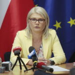 18.07.2022. Kielce. Konferencja w sprawie projektu "Świętokrzyskie dla Ukrainy". Na zdjęciu: Katarzyna Kubicka - dyrektor departamentu wdrażania EFS / Fot. Wiktor Taszłow - Radio Kielce