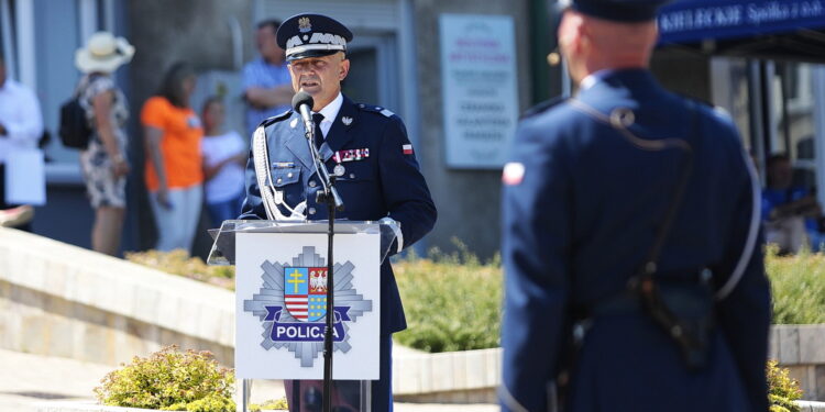 20.07.2022. Chęciny. Święto Policji. Na zdjęciu: nadinsp. Jarosław Kaleta - komendant wojewódzki policji / Fot. Wiktor Taszłow - Radio Kielce