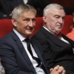 02.07.2022. Busko-Zdrój. Inauguracja 28. Międzynarodowego Festiwalu Muzycznego im. Krystyny Jamroz. Na zdjęciu (od lewej): Zbigniew Koniusz - wojewoda świętokrzyski i Andrzej Bętkowski - marszałek województwa świętokrzyskiego / Fot. Jarosław Kubalski - Radio Kielce