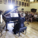 23.07.2022 Kielce. Pałac Biskupów Krakowskich. Koncert z cyklu "Chopinowskie inspiracje". Grają Alexandra Zvyrblyte i Petras Vysniauskas / Fot. Jarosław Kubalski - Radio Kielce
