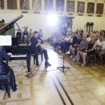 23.07.2022 Kielce. Pałac Biskupów Krakowskich. Koncert z cyklu "Chopinowskie inspiracje". Grają Alexandra Zvyrblyte i Petras Vysniauskas / Fot. Jarosław Kubalski - Radio Kielce