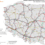 POLSKA - mapa dróg krajowych