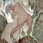 Obraz Stanisława Ignacego Witkiewicza, Kompozycja. Walka/ Fot. Paweł Suchanek - Muzeum Narodowe w Kielcach