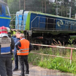 12.07.2022. Jęgrzna, pow. skarżyski. Pożar lokomotywy / Fot. KP PSP w Skarżysku-Kamiennej