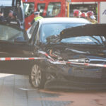 Wypadek z radiowozem / Fot. Radio Łódź