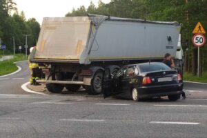 20.07.2022. Ruda Maleniecka. Wypadek / Fot. słuchacz Radia Kielce