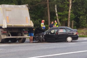 20.07.2022. Ruda Maleniecka. Wypadek / Fot. słuchacz Radia Kielce