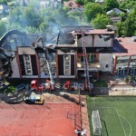 10.07.2022. Sędziszów. Budynek basenu po pożarze / Fot. Jarosław Kubalski - Radio Kielce