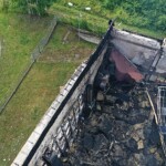 10.07.2022. Sędziszów. Budynek basenu po pożarze / Fot. Jarosław Kubalski - Radio Kielce