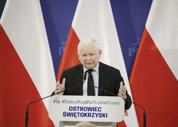 03.07.2022. Ostrowiec Świętokrzyski. Wizyta Jarosława Kaczyńskiego. Na zdjęciu: Jarosław Kaczyński - prezes PiS / Fot. Jarosław Kubalski - Radio Kielce