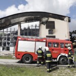 10.07.2022. Sędziszów. Budynek basenu po pożarze / Fot. Jarosław Kubalski - Radio Kielce
