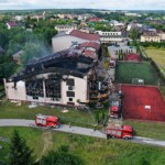 10.07.2022. Sędziszów. Budynek basenu po pożarze / Fot. Jarosław Kubalski - Radio Kielce