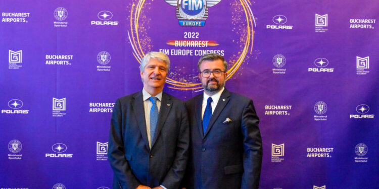 Na zdjęciu (od lewej): Jorge Viegas - FIM President i Michał Sikora - FIM Europe President / Fot. FIM Europe