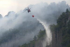 Czechy. Polscy strażacy w akcji gaśniczej / Fot. Państwowa Straż Pożarna