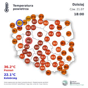 Materiał: Centrum Modelowanie Meteorologicznego IMGW