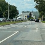 14.07.2022. Kielce. Oznakowanie poziome ulic. Na zdjęciu: Aleja Dziewięciu Wieków Kielc Wieków / Fot. Wiktor Taszłow – Radio Kielce