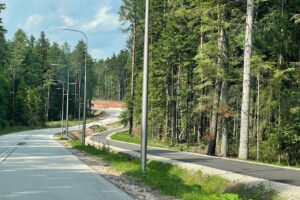 14.07.2022. Budowa drogi rowerowej Kielce – Zagnańsk / Fot. Wiktor Taszłow – Radio Kielce