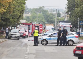 02.08.2022. Kielce. Wyciek gazu przy ulicy Kolberga / Fot, Wiktor Taszłow - Radio Kielce