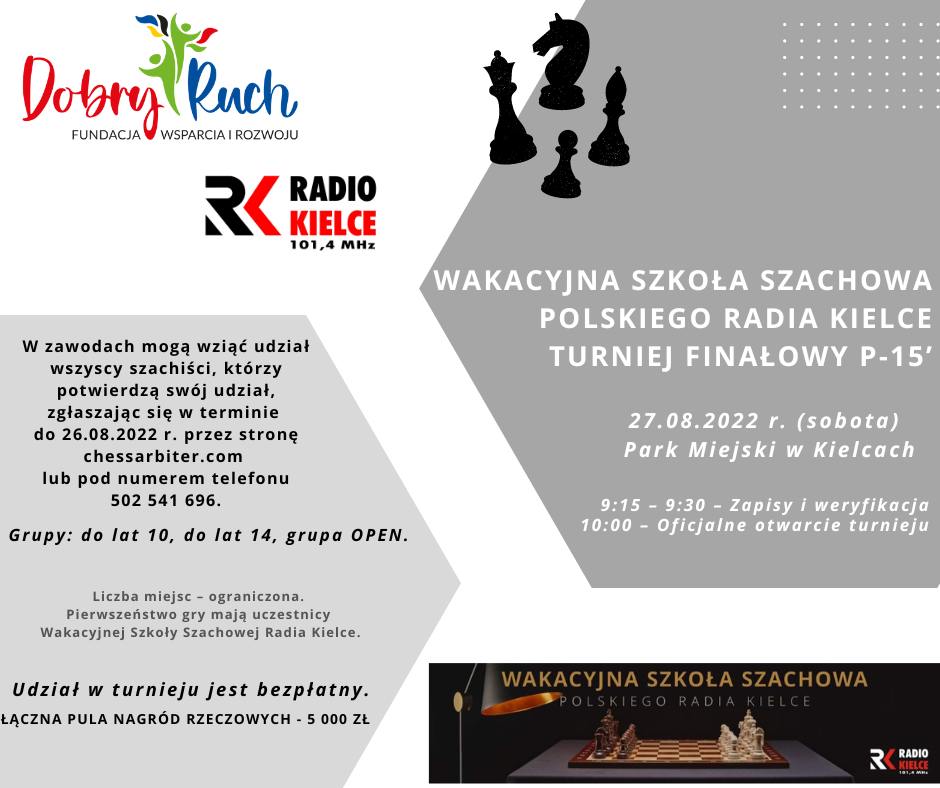 Zbliża się finał Wakacyjnej Szkoły Szachowej Polskiego Radia Kielce - Radio Kielce