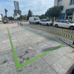 03.08.2022. Kielce. Ulica Warszawska. Miejsca pod stacje rowerowe / Fot. Wiktor Taszłow - Radio Kielce