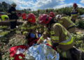 30.08.2022. Zawidza w gminie Łoniów. Ćwiczenia służb ratowniczych. / Fot. Straż Pożarna w Kielcach