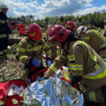 30.08.2022. Zawidza w gminie Łoniów. Ćwiczenia służb ratowniczych. / Fot. Straż Pożarna w Kielcach