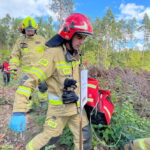 30.08.2022. Zawidza w gminie Łoniów. Ćwiczenia służb ratowniczych. / Fot. Straż Pożarna w Kielcach