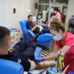 25.08.2022. Kielce. Policjanci oddali honorowo krew / Fot. świętokrzyska policja