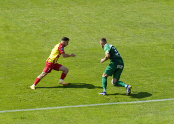 27.08.2022. Radom. Mecz 7. kolejki PKO BP Ekstraklasy: Radomiak Radom - Korona Kielce. / Fot. Sebastian Kalwat - Radio Kielce.