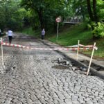 24.08.2022. Sandomierz. Skutki burz. Ulica Podwale / Fot. Urząd Miasta Sandomierz