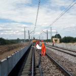 Budowa nowego przystanku kolejowego w Dąbrówce Zabłotniej / Fot. PKP PLK