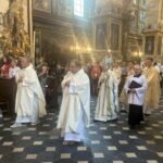 04.08.2022. Sandomierz. Pielgrzymka na Jasną Górę. Msza święta / Fot. Grażyna Szlęzak - Radio Kielce