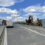 10.08.2022. Sandomierz. Przygotowania do przebudowy starego mostu na Wiśle / Fot. Grażyna Szlęzak - Radio Kielce