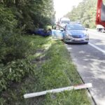 10.08.2022. Lisów. Wypadek na DK 73 / Fot. Jarosław Kubalski - Radio Kielce
