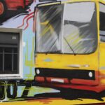 23.08.2022. Kielce. Mural przedstawiające historię Miejskiego Przedsiębiorstwa Komunikacji w Kielcach / Fot. Jarosław Kubalski - Radio Kielce