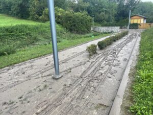 24.08.2022. Sandomierz. Skutki ulewy / Fot. Grażyna Szlęzak - Radio Kielce