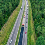 09.08.2022. Trasa S7 w Łącznej. Miejsce wymiany nawierzchni / Fot. Jarosław Kubalski - Radio Kielce