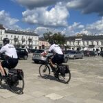 10.08.2022. Kielce. Policjanci na rowerach / Fot. Monika Miller - Radio Kielce