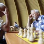 03.08.2022. Kielce. Park Miejski. Wakacyjna Szkoła Szachowa Radia Kielce / Fot. Wiktor Taszłow - Radio Kielce