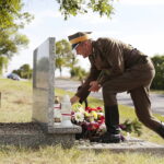 08.08.2022. Wodzisław. Marsz Szlakiem I Kompanii Kadrowej. Na zdjęciu: Dionizy Krawczyński - komendant Marszy Szlakiem I Kompanii Kadrowej / Fot. Wiktor Taszłow - Radio Kielce