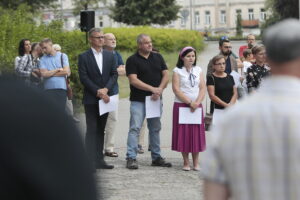 21.08.2022. Kielce. Obchody 80 rocznicy zagłady getta kieleckiego