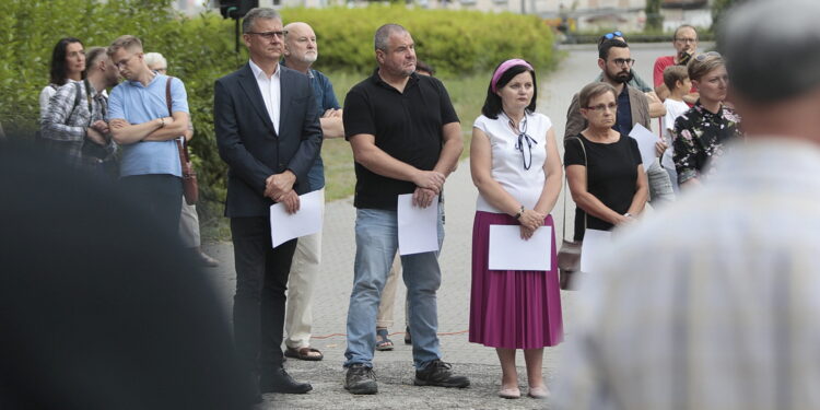 21.08.2022. Kielce. Obchody 80 rocznicy zagłady getta kieleckiego