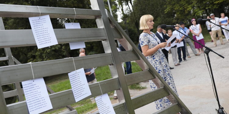 21.08.2022. Kielce. Obchody 80 rocznicy zagłady getta kieleckiego