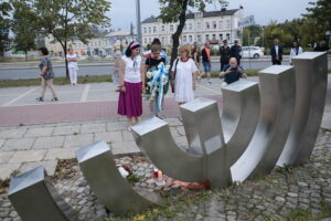 21.08.2022. Kielce. Obchody 80 rocznicy zagłady getta kieleckiego