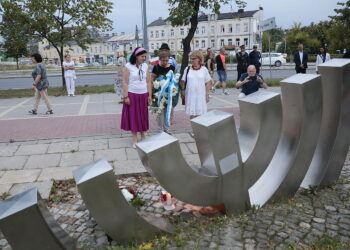 21.08.2022. Kielce. Obchody 80 rocznicy zagłady getta kieleckiego