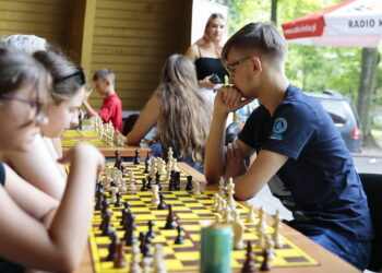 22.08.2022. Kielce. Wakacyjna Szkoła Szachowa Polskiego Radia Kielce / Fot. Wiktor Taszłow - Radio Kielce
